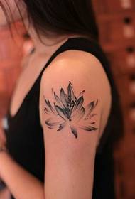 Fresh and refined lotus tattoo