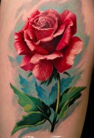 Arm watercolor rose tattoo pattern