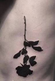 Wzór tatuażu z czarnej róży - 9 zdjęć z tatuażem z czarnej róży