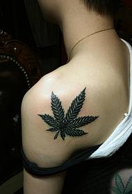 Maple leaf tattoo showing unique personality