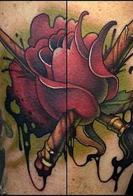 Ben rose tatoveringsmønster