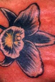 Black orchid tattoo pattern