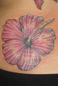 Pink hibiscus flower tattoo pattern