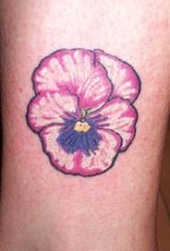 Cute pink flower tattoo pattern