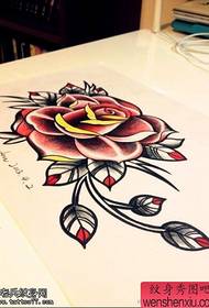 Tattoo show, recommend a colorful rose tattoo manuscript