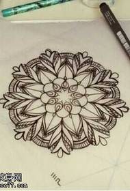 Manuscript vanilla flower tattoo pattern