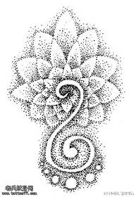 Traditioneel Nepalees wind vanille bloem tattoo tattoo patroon