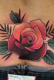 Vyötärö ruusu tatuointi malli