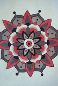 Acuarela pintada bosquexo manuscrito creativo de tatuaje de flor de vaidade literaria