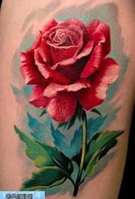 3D rose tattoo pattern