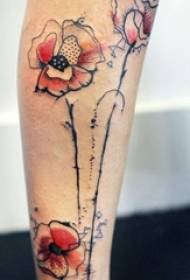 Një shumëllojshmëri e luleve të bukura, tatuazhe të vogla, delikate dhe delikate