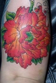 手臂顏色逼真的蘭花紋身圖片