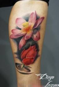 Unha variedade de liñas abstractas de deseños de tatuaxes de flores literarias