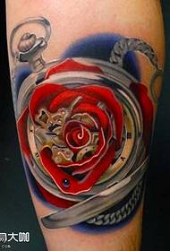 Leg rose tattoo patroan