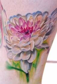 Watercolor style colorful flower tattoo pattern