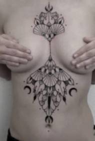 Vrouw set zwart grijs vanille tattoo illustraties