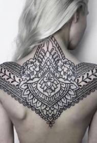 Čierna sada 9 vzorov tetovania Vantage totem