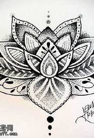 Manuscript vanilla flower tattoo pattern