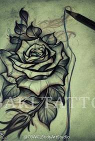 Rose tattoo pattern