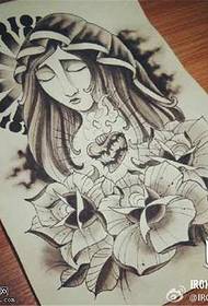 Virgin Mary Rose Tattoo Picture