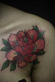 Beau motif de tatouage de fleurs lumineuses en fleurs