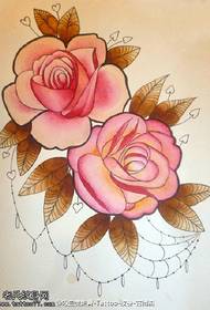 Pink and nice looking rose tattoo tattoo manuscript