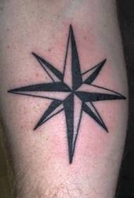 Arm black star logo tattoo pattern