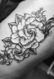Gardenia tattoo, fragrant and colorful gardenia tattoo pattern