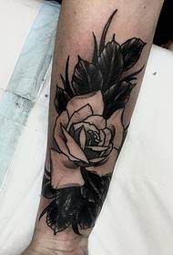 Small arm rose tattoo pattern