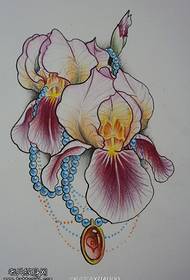Color flower necklace tattoo manuscript picture
