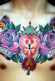 Spārnu rožu skolas tetovējuma raksts