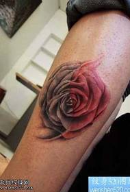 Leg rose tattoo pattern