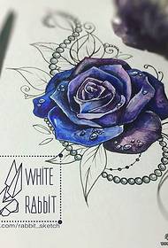 Europski i američki realistični realistični rukopis uzoraka tetovaža ruža