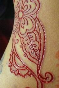 Patró de tatuatge de finestra tallada a la pell del coll