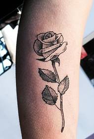 Small arm rose tattoo pattern