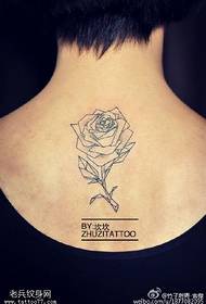Зворотна точка шипшини татуювання троянди візерунок