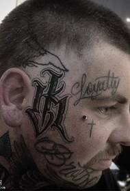 Face englanti aakkoset tatuointi malli