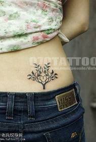 Waist love tree tattoo pattern