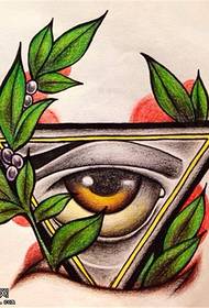 Χρωματιστά φύλλα, μάτια του Θεού, εικόνα τατουάζ
