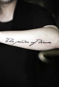 Fashion fancy English font tattoo picture