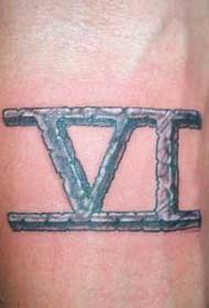 Římské číslice tetování vzor