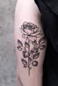 Tornblomst: 18 blomster tatoveringsformer med pigtrådstil