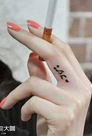 Finger karakter tatoveringsmønster