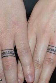 Finger lille engelsk tatoveringsmønster