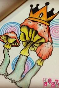 Mushroom crown dreamy creative tattoo picture