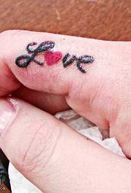 English love tattoo pattern