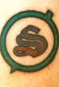 Farbgeheimnis Kreissymbol Tattoo Muster