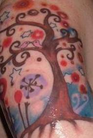 Magic tree color tree tattoo pattern