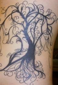 Bellissimo modello di tatuaggio a costole laterali totem dell'albero