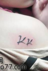 Jednoduchý a krásný vzor anglické abecedy tetování